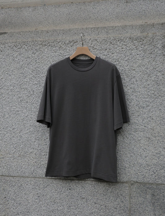 KANEMASA PHIL. 36G High Twist S/S Tee Charcoal