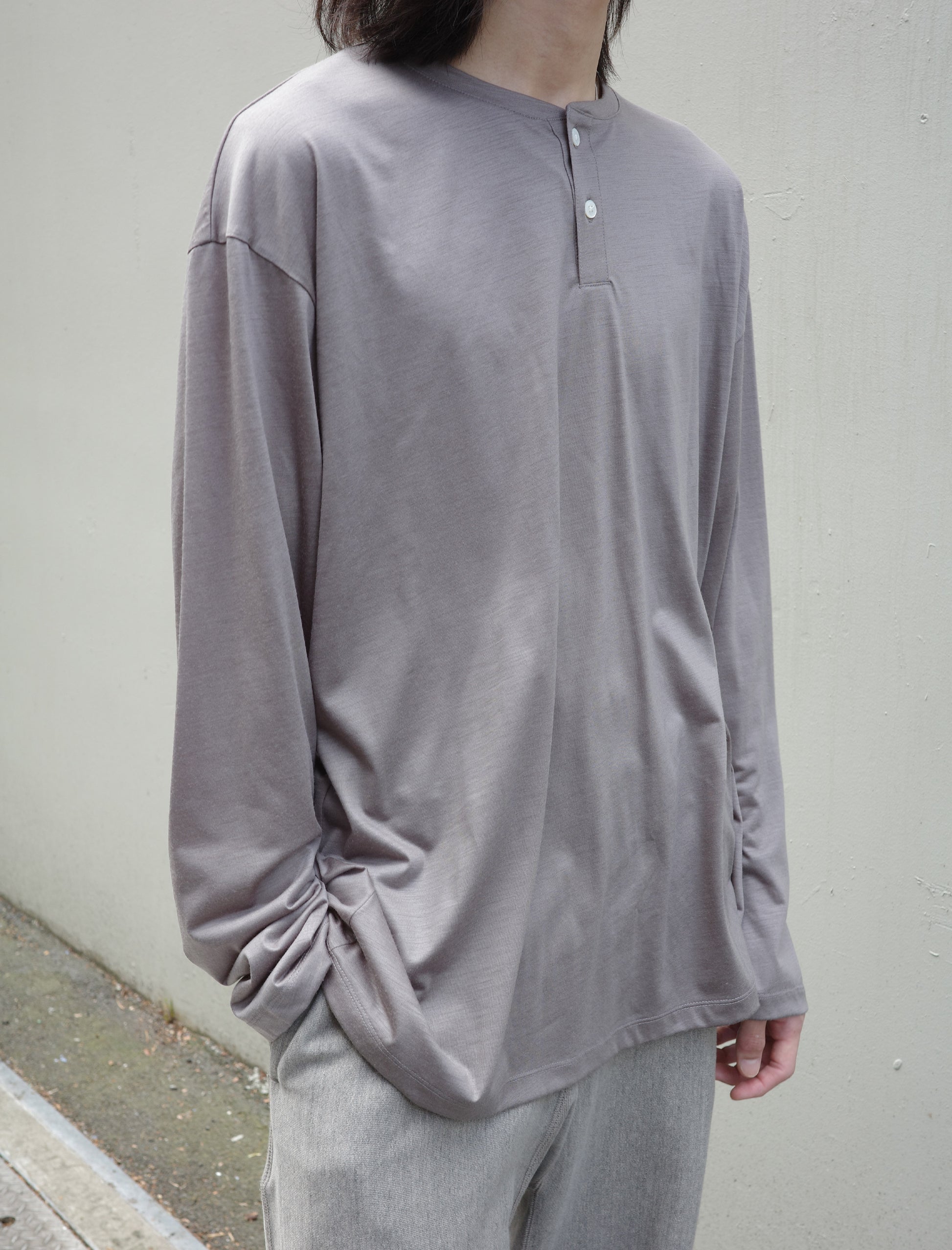 KANEMASA PHIL. 36G Wool L/S Tee - Gray