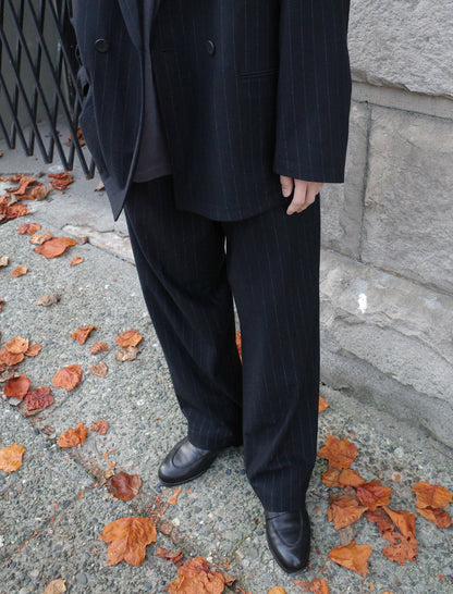 Kanemasa Phil. 36G Wool Stripe Trouser - Black