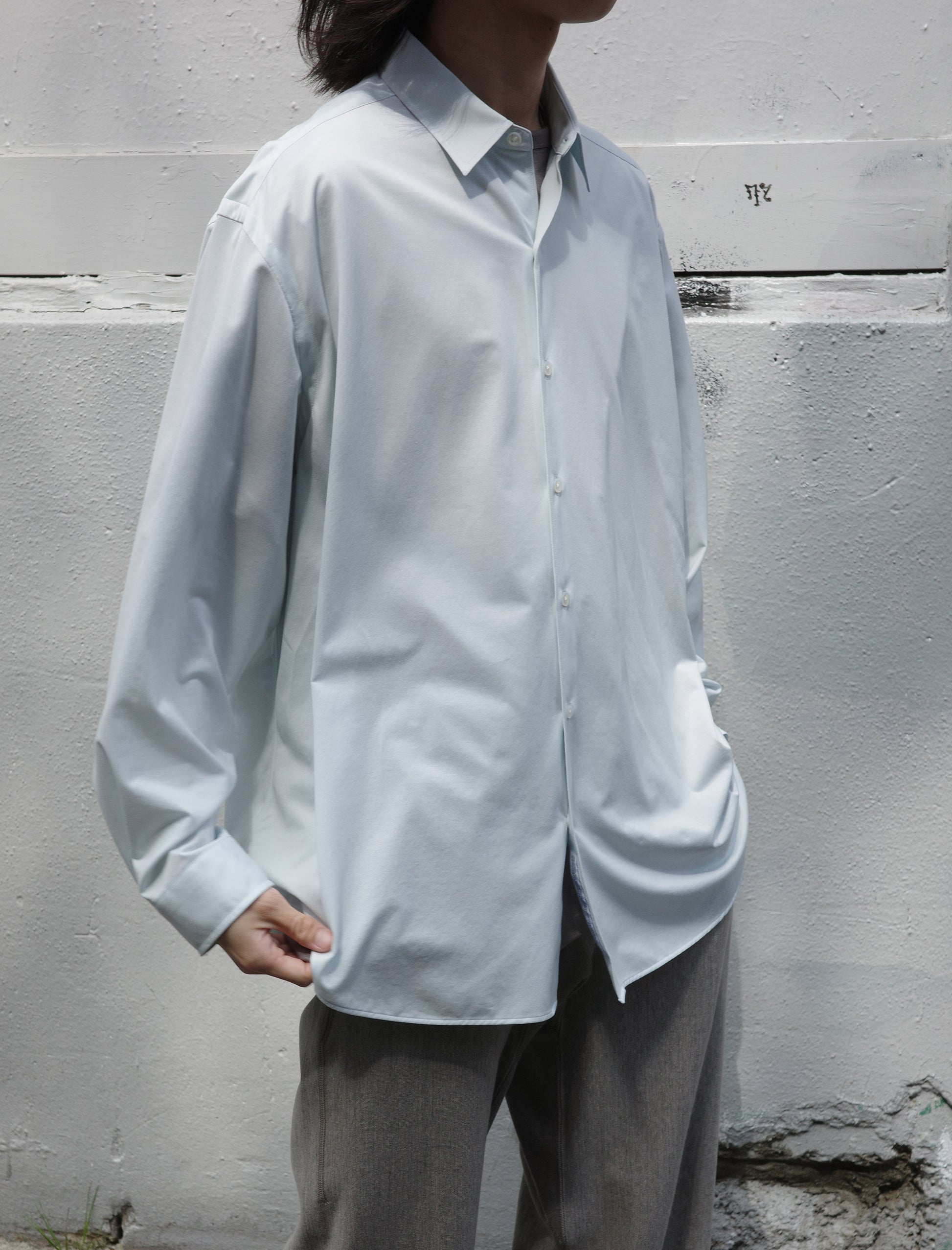 KANEMASA PHIL. 46G Atmosphere L/S Shirt - Sax