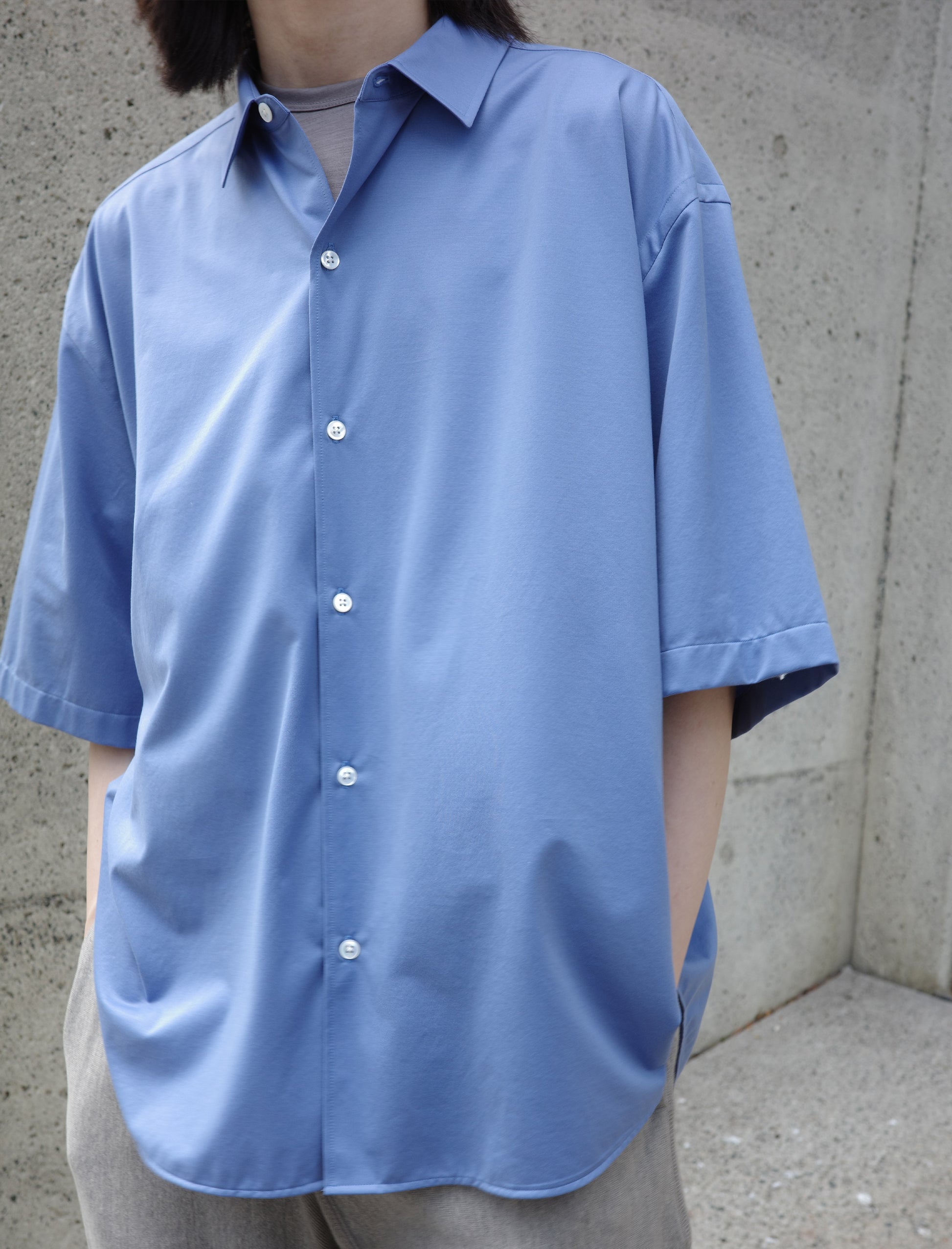 KANEMASA PHIL. 46G Atmosphere S/S Shirt - Ultramarine