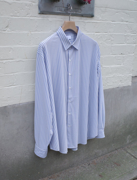 46G Stripe Atmosphere Shirt - Sax Black