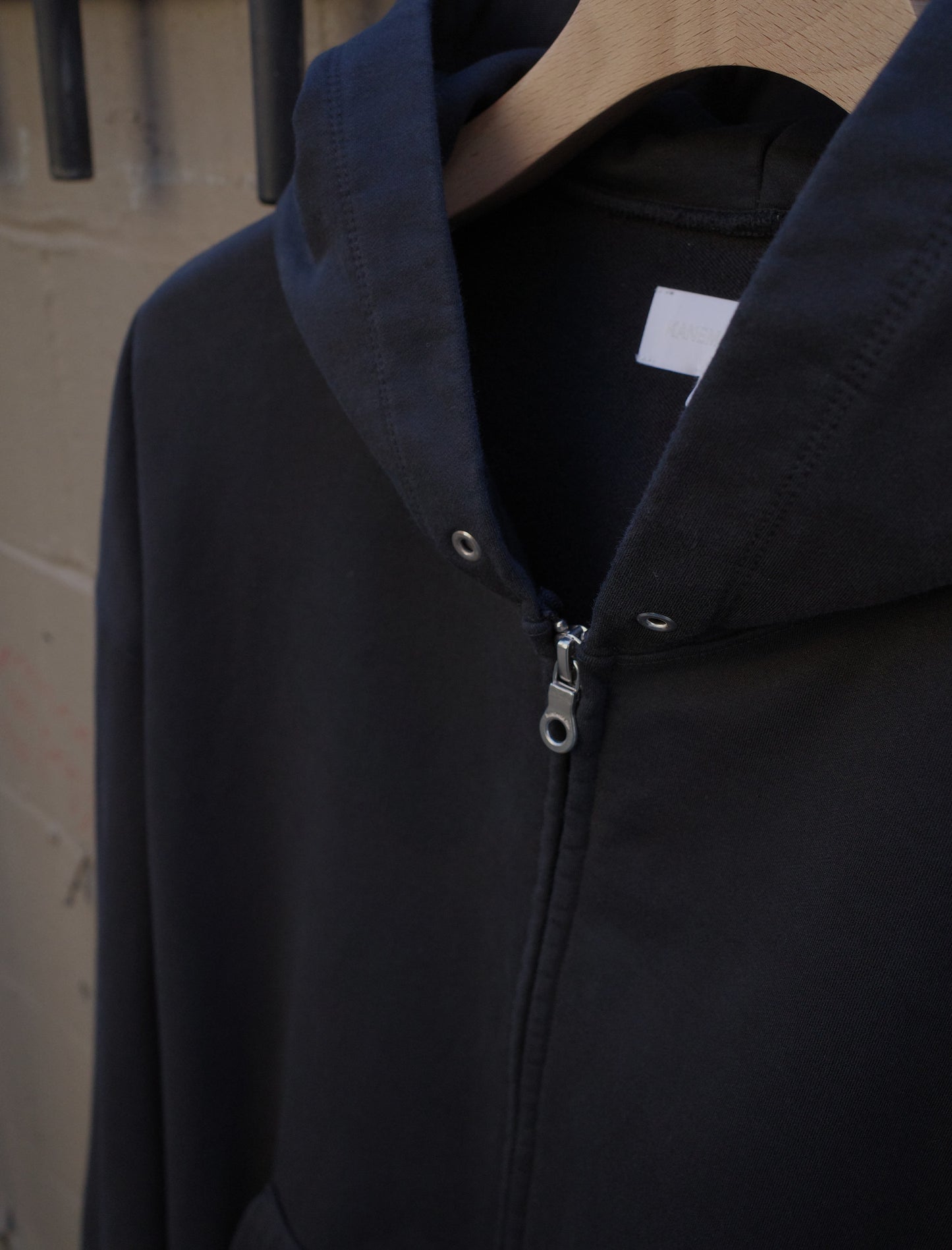 KANEMASA PHIL. 36G Fine Sweat Zip Hoodie - Black