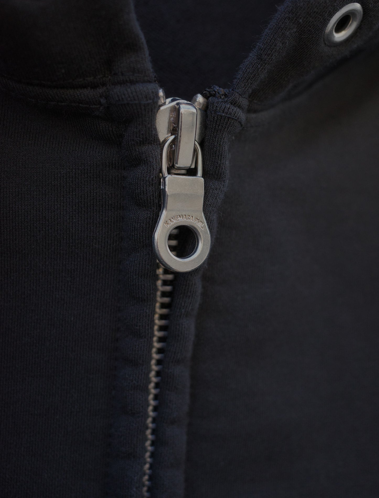 KANEMASA PHIL. 36G Fine Sweat Zip Hoodie - Black