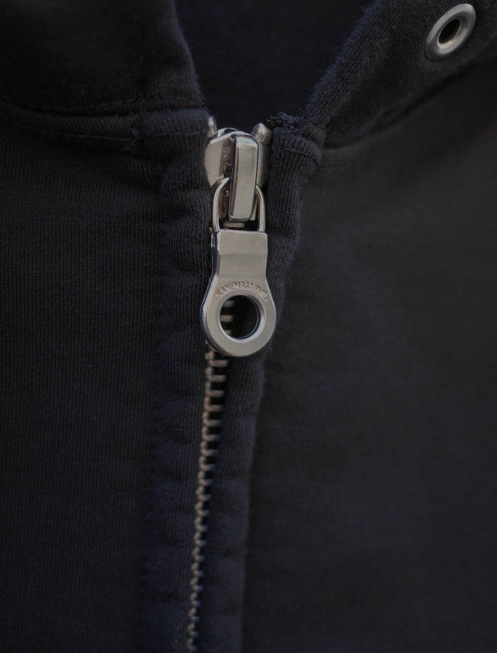 KANEMASA PHIL. 36G Fine Sweat Zip Hoodie - Black