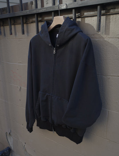 KANEMASA PHIL. 36G Fine Sweat Zip Hoodie - Black