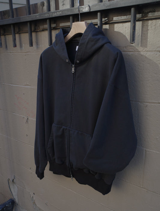 KANEMASA PHIL. 36G Fine Sweat Zip Hoodie - Black