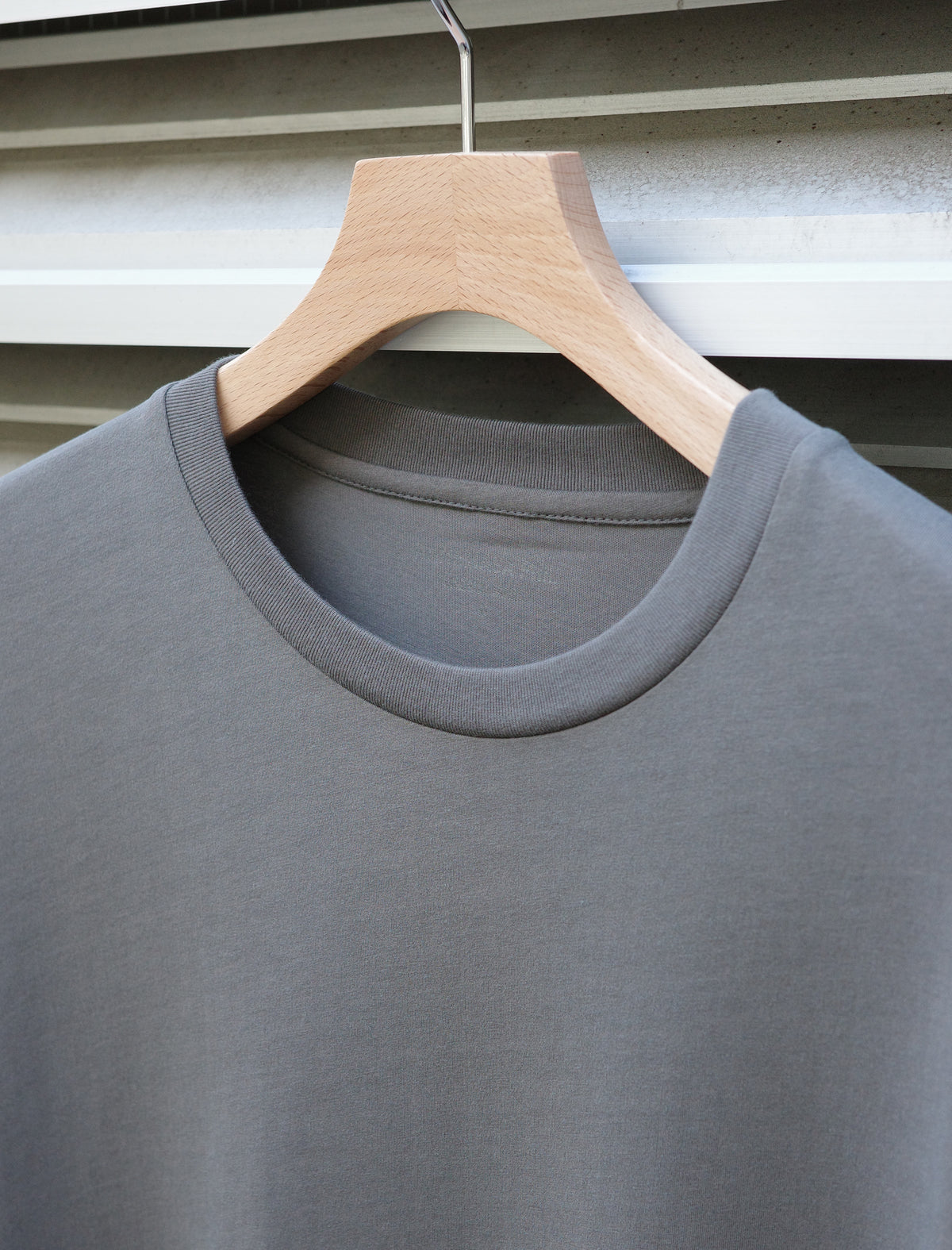 KANEMASA PHIL. 36G High Twist L/S Tee Charcoal