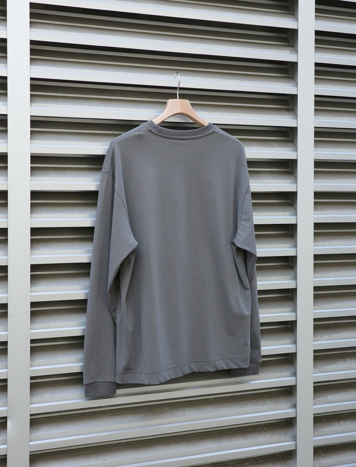 KANEMASA PHIL. 36G High Twist L/S Tee Charcoal