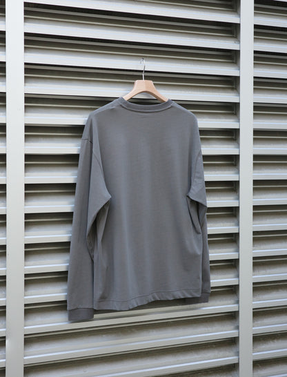 KANEMASA PHIL. 36G High Twist L/S Tee Charcoal