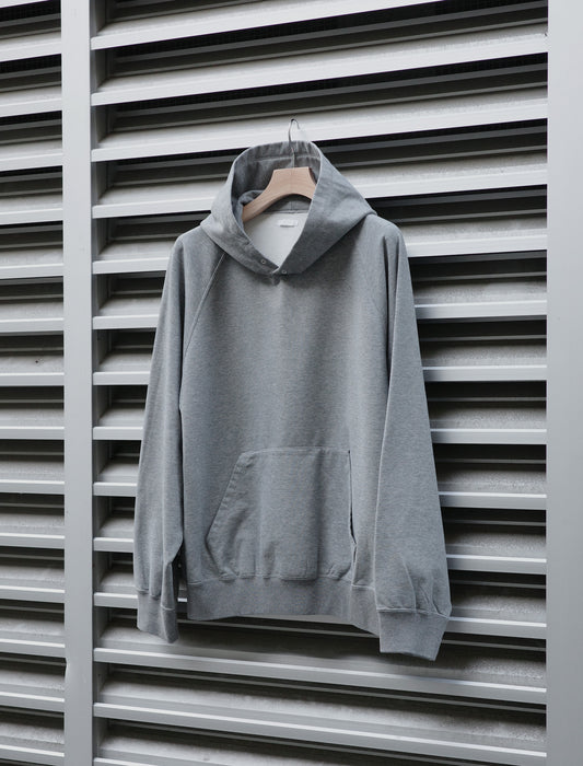 KANEMASA PHIL. 36G Raglan Heather Hoodie Charcoal Dyed