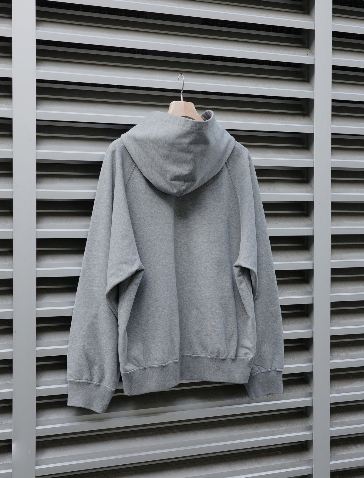 KANEMASA PHIL. 36G Raglan Heather Hoodie Charcoal Dyed