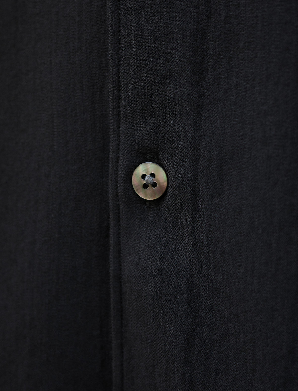KANEMASA PHIL. 36G Wool Fulling Ideal Shirt Black Dyed