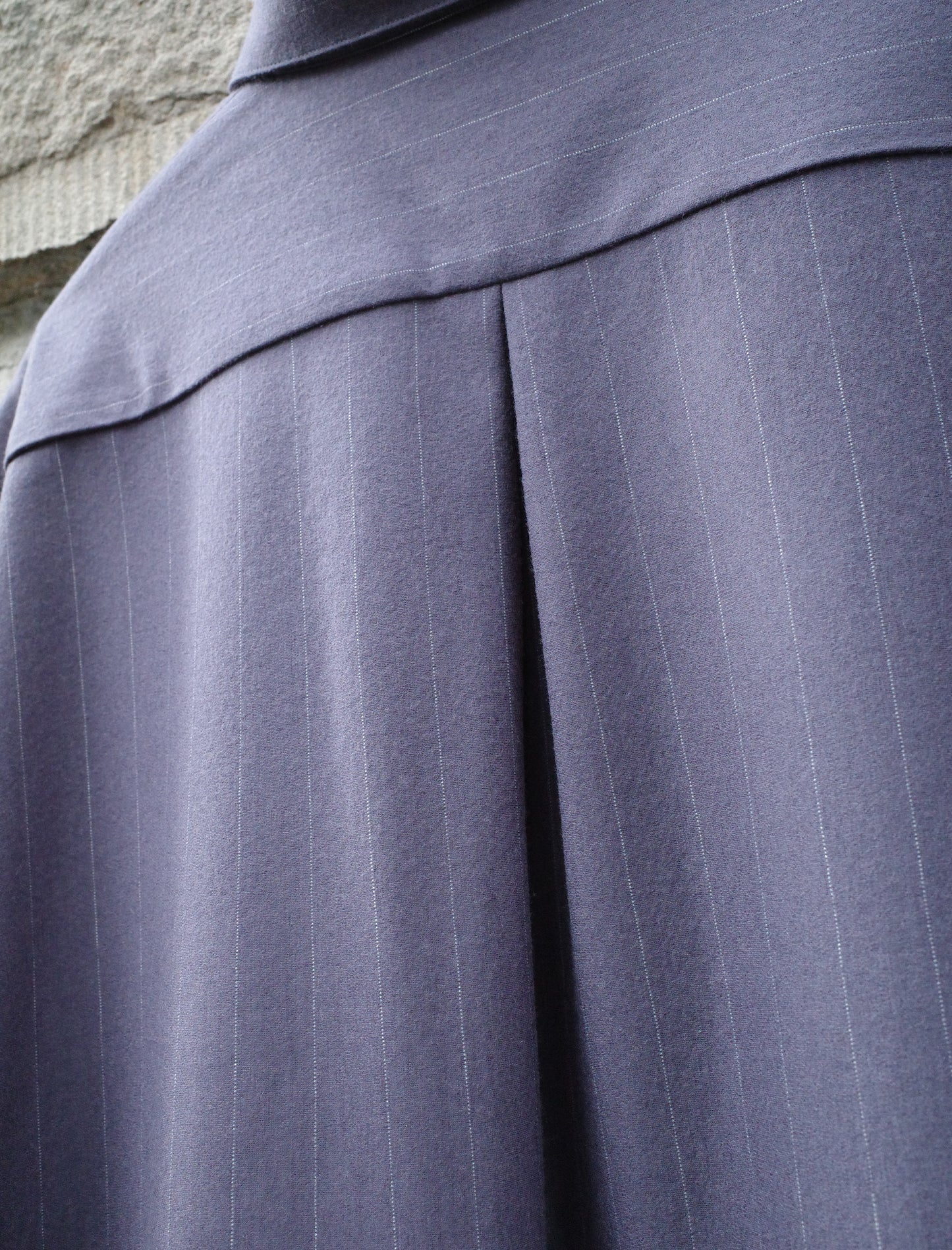 KANEMASA PHIL. 36G Wool Stripe Ideal Shirt - Shetland Grey