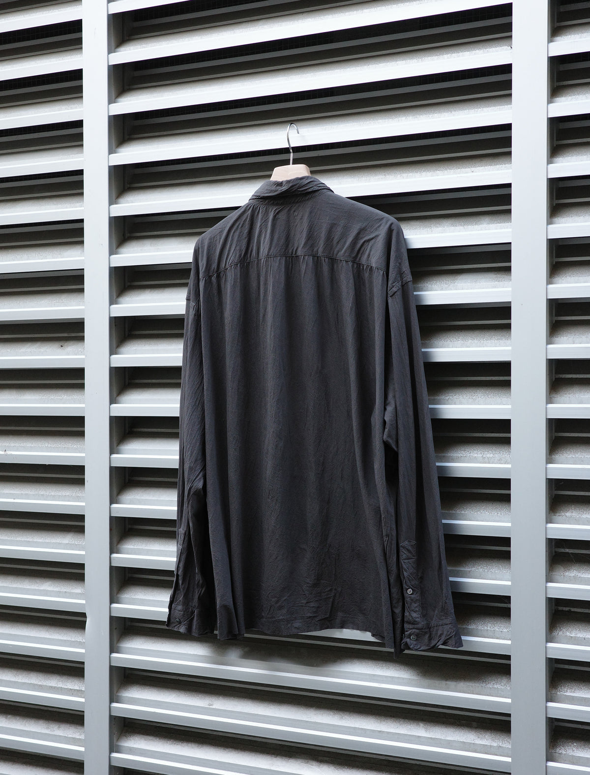 KANEMASA PHIL. 46G Artisan Shirt Charcoal Dyed