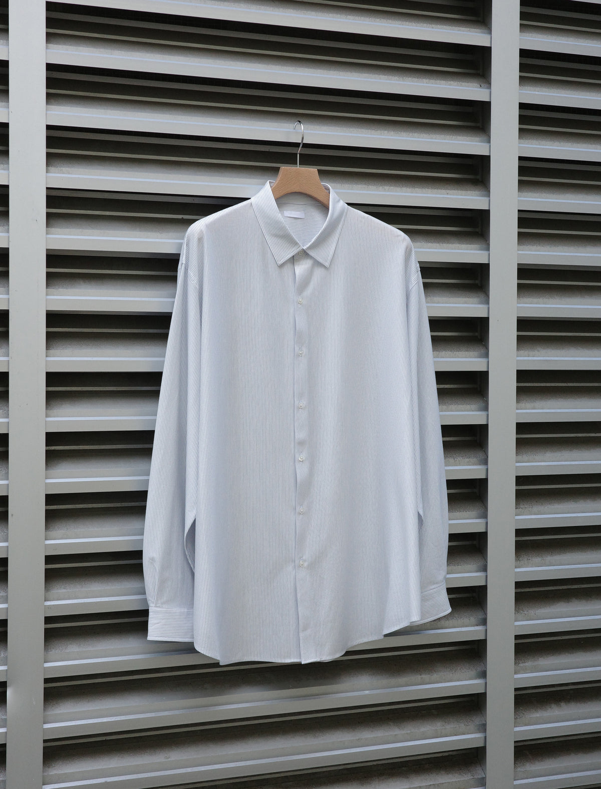 KANEMASA PHIL. 46G Atmosphere Stripe Shirt White Blue