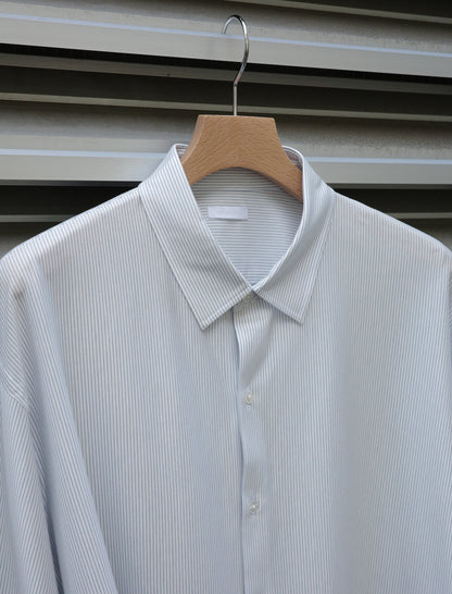 KANEMASA PHIL. 46G Atmosphere Stripe Shirt White Blue