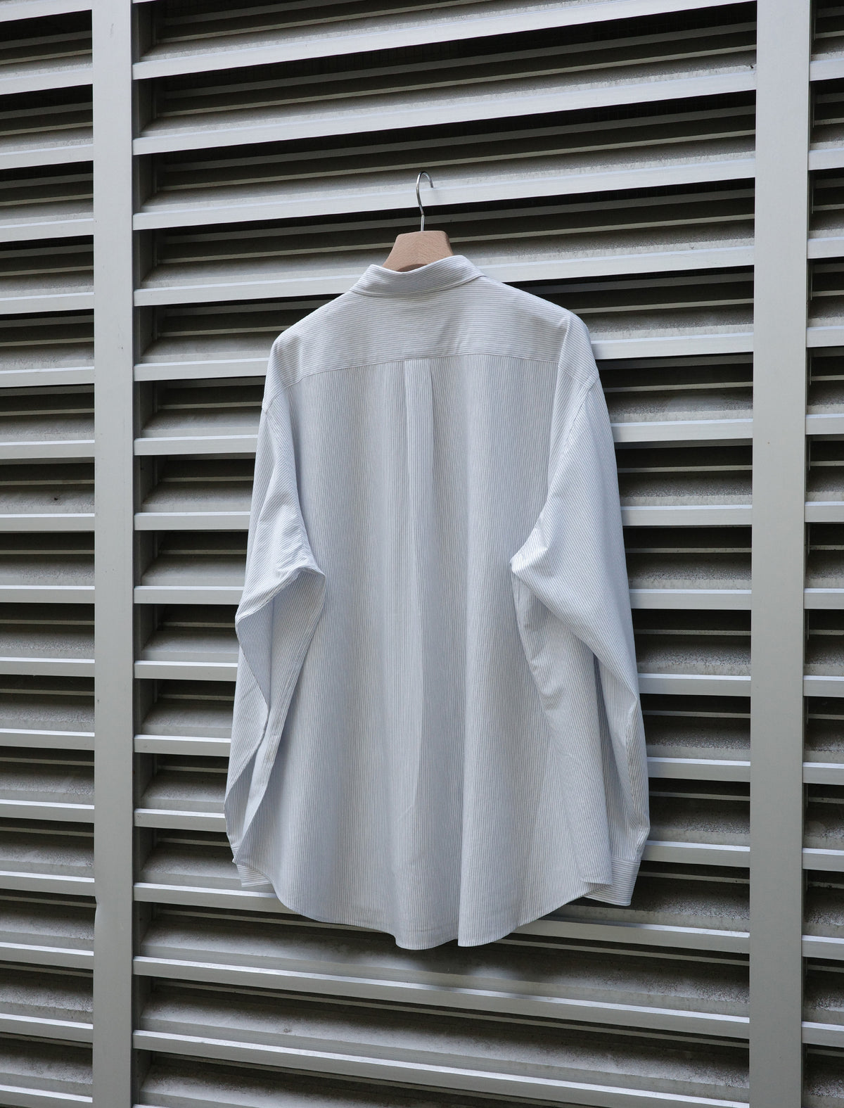 KANEMASA PHIL. 46G Atmosphere Stripe Shirt White Blue