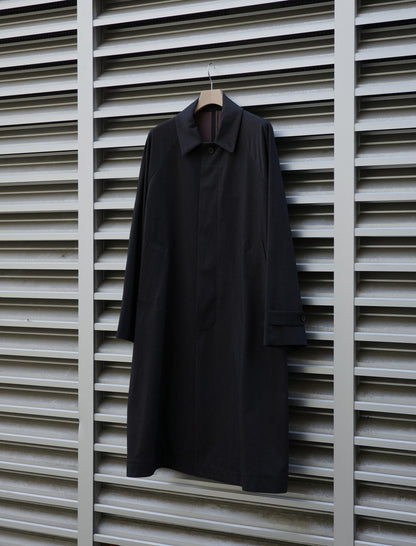 KANEMASA PHIL. 46G Solaro Raglan Coat Black Brown