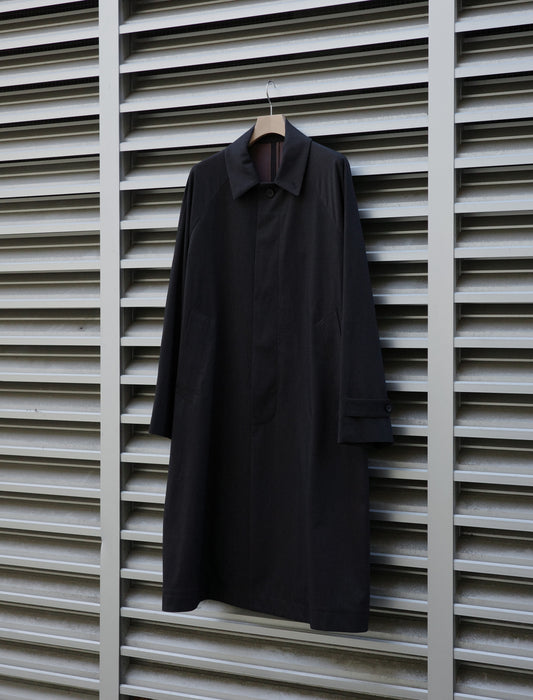 KANEMASA PHIL. 46G Solaro Raglan Coat Black Brown