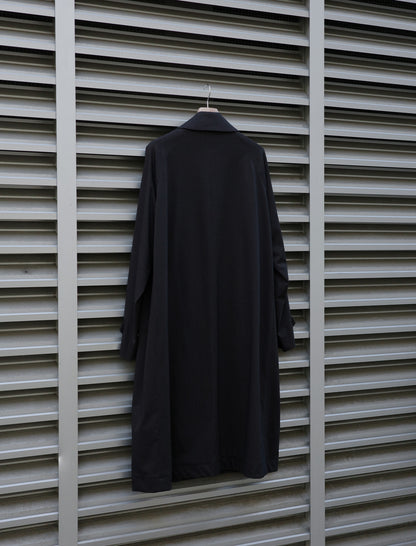 KANEMASA PHIL. 46G Solaro Raglan Coat Black Brown