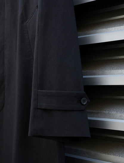 KANEMASA PHIL. 46G Solaro Raglan Coat Black Brown