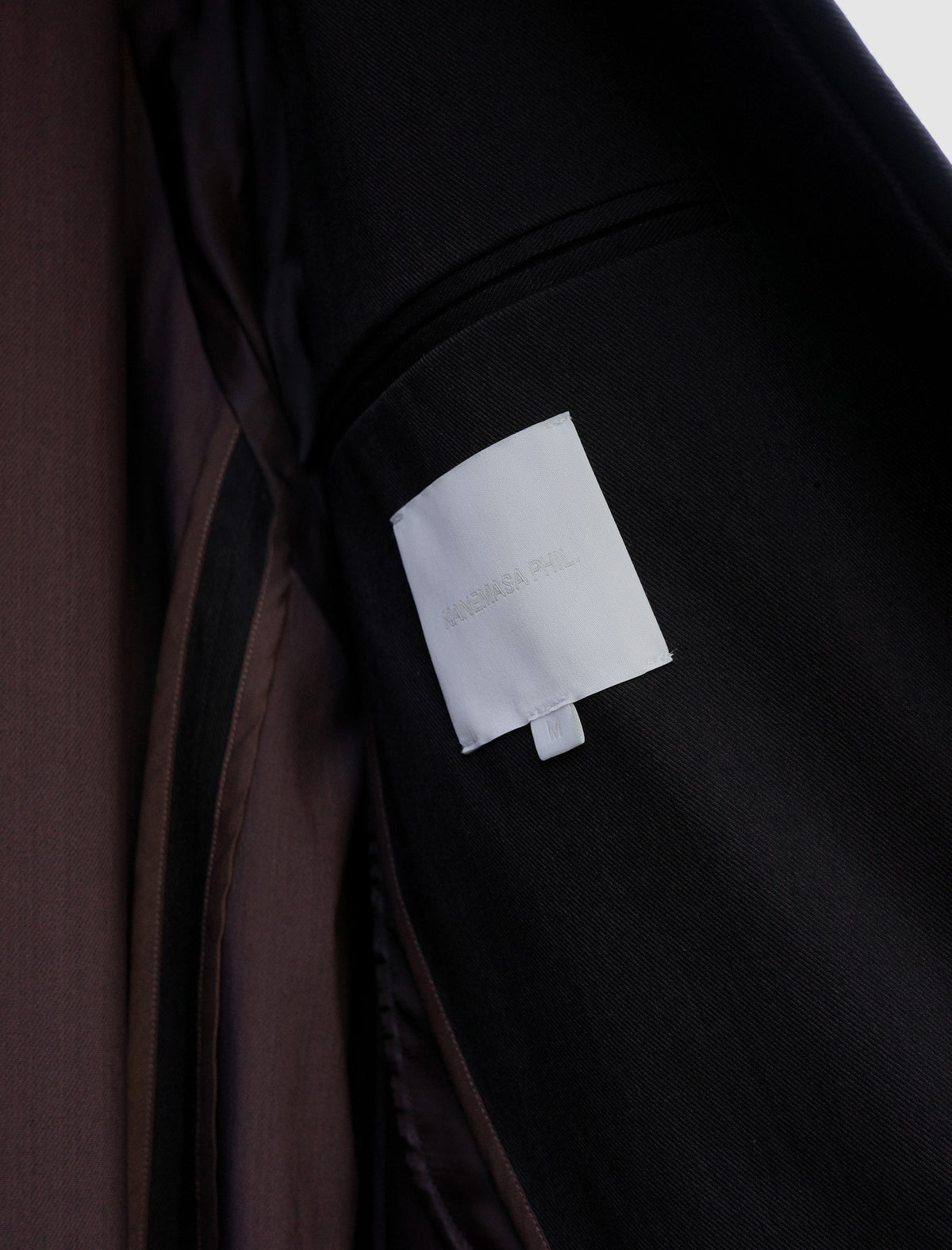 KANEMASA PHIL. 46G Solaro Raglan Coat Black Brown