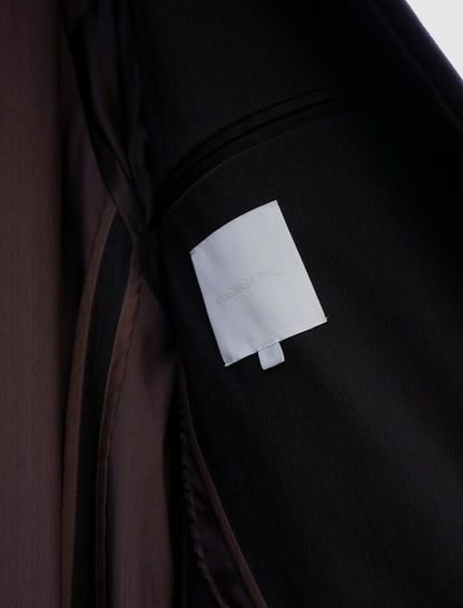 KANEMASA PHIL. 46G Solaro Raglan Coat Black Brown