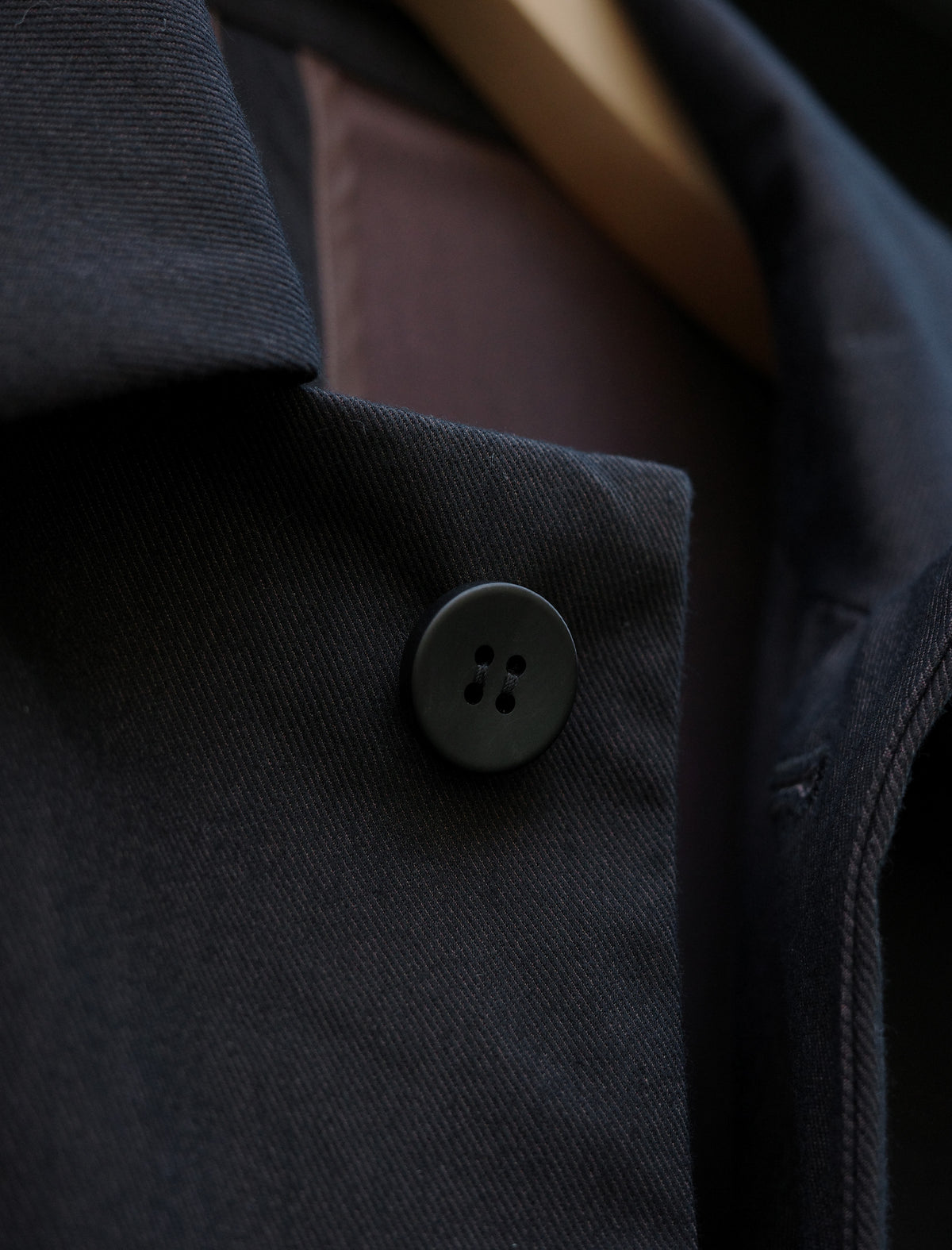 KANEMASA PHIL. 46G Solaro Raglan Coat Black Brown