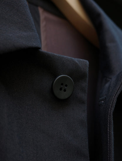 KANEMASA PHIL. 46G Solaro Raglan Coat Black Brown