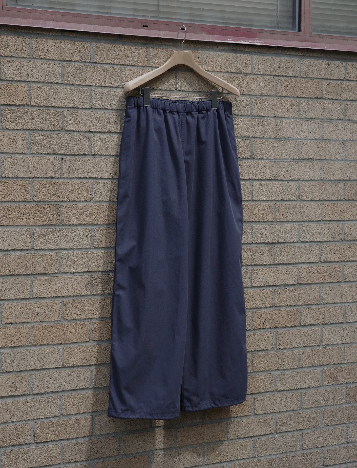 Y Organic Cotton Recycle Polyester Twill Easy Trousers - Navy