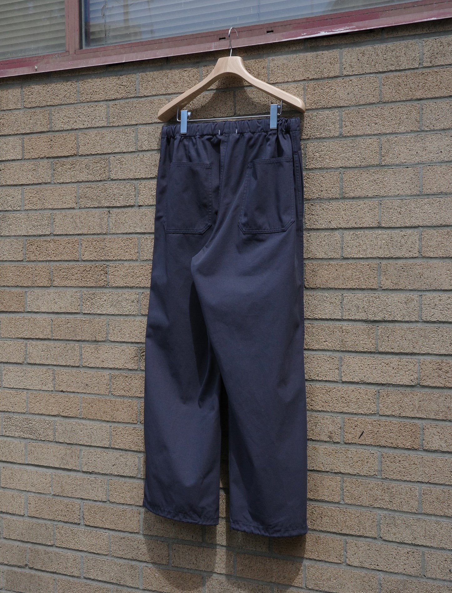 Y Organic Cotton Recycle Polyester Twill Easy Trousers - Navy