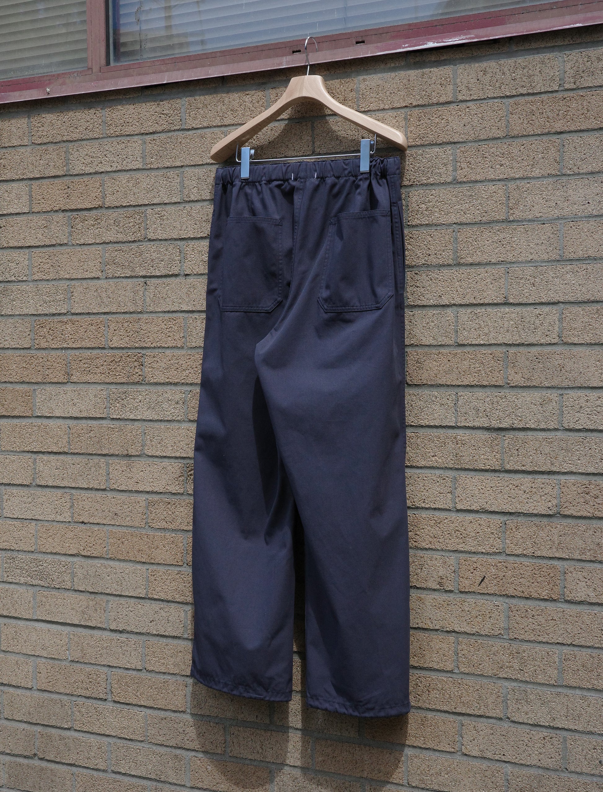 Y Organic Cotton Recycle Polyester Twill Easy Trousers - Navy