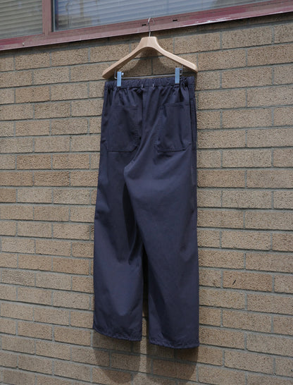 Y Organic Cotton Recycle Polyester Twill Easy Trousers - Navy