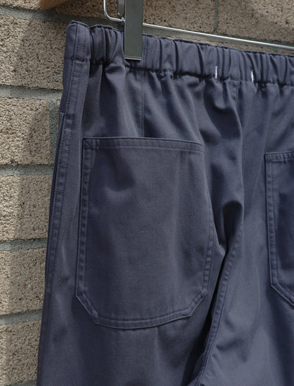 Y Organic Cotton Recycle Polyester Twill Easy Trousers - Navy