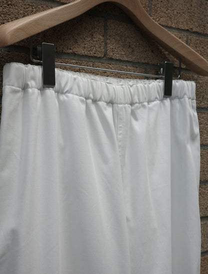 Organic Cotton Recycle Polyester Twill Easy Trousers - White