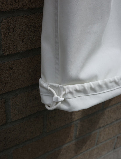 Organic Cotton Recycle Polyester Twill Easy Trousers - White