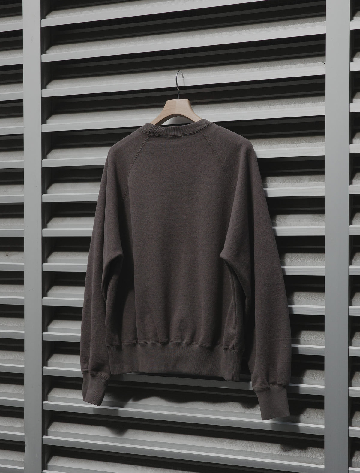 ULTERIOR Faded Silky Terry Sweat Shirt Dust Brown