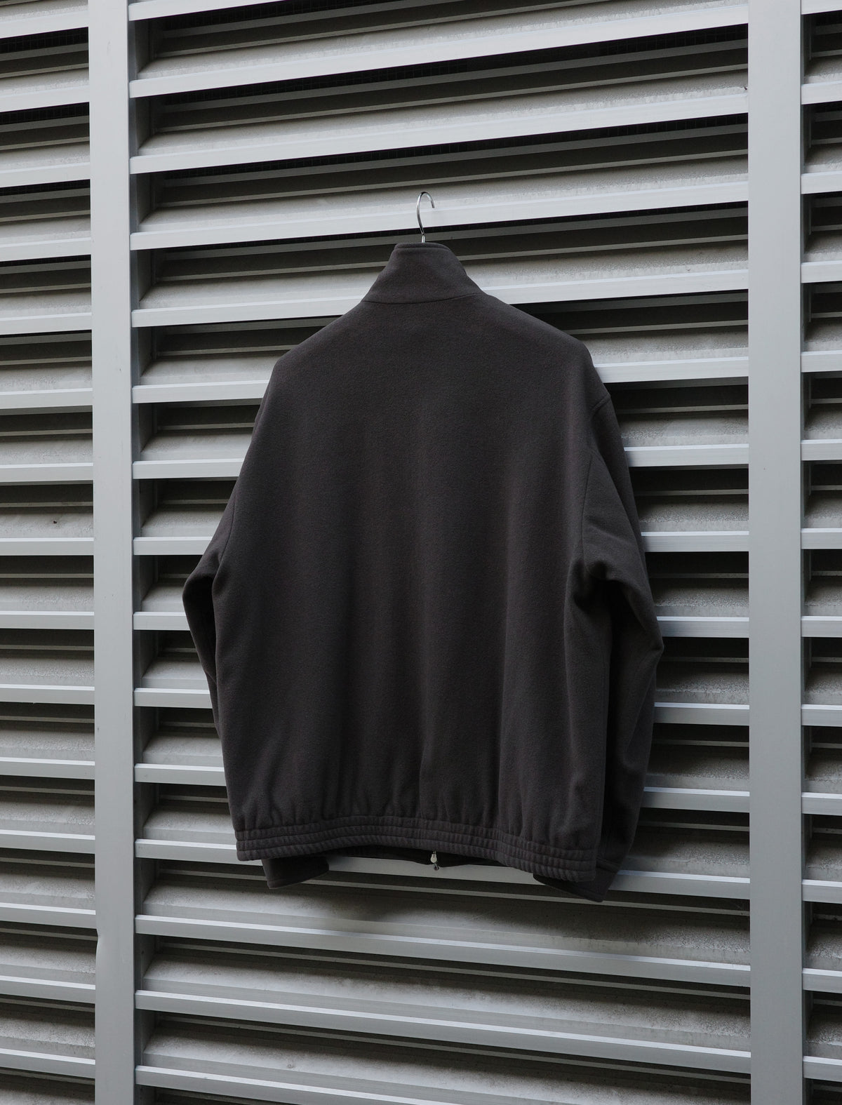 Herringbone Pile Mosser Zip-Up Jacket - Dust Brown