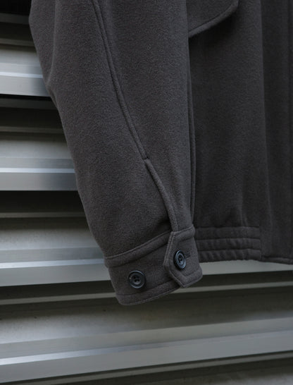 Herringbone Pile Mosser Zip-Up Jacket - Dust Brown