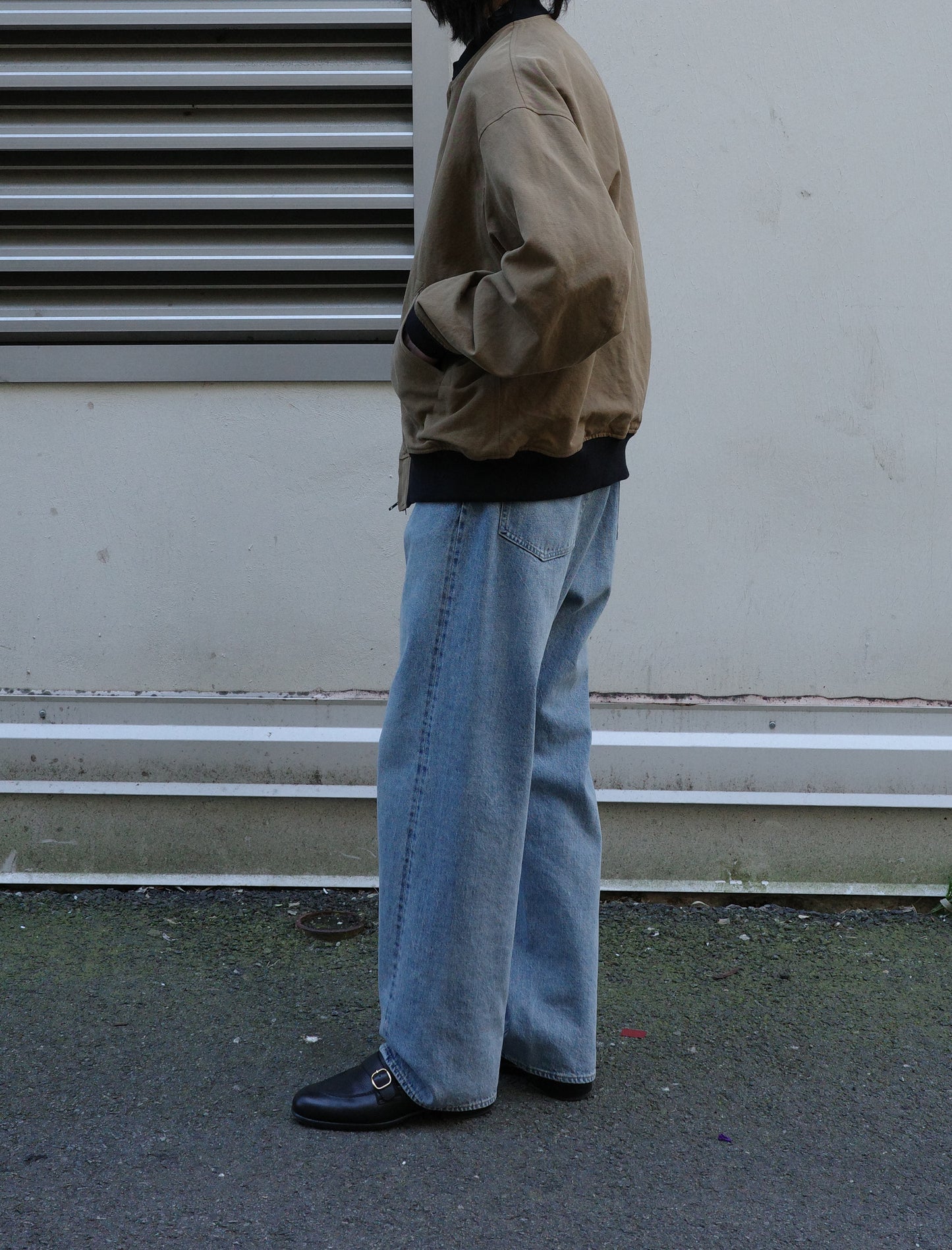 Vintage Washed Selvedge Denim 5P Pants - Faded Blue