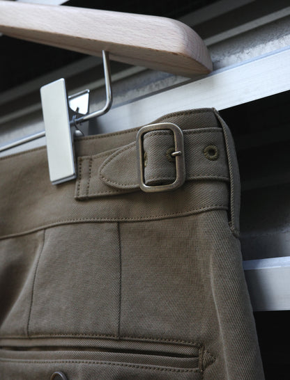 ULTERIOR R/C West Point Tucked Mil-Trousers - Sand Brown