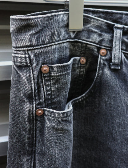 ULTERIOR Vintage Washed Selvedge Denim 5P Pants Faded Black