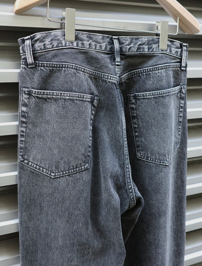 ULTERIOR Vintage Washed Selvedge Denim 5P Pants Faded Black