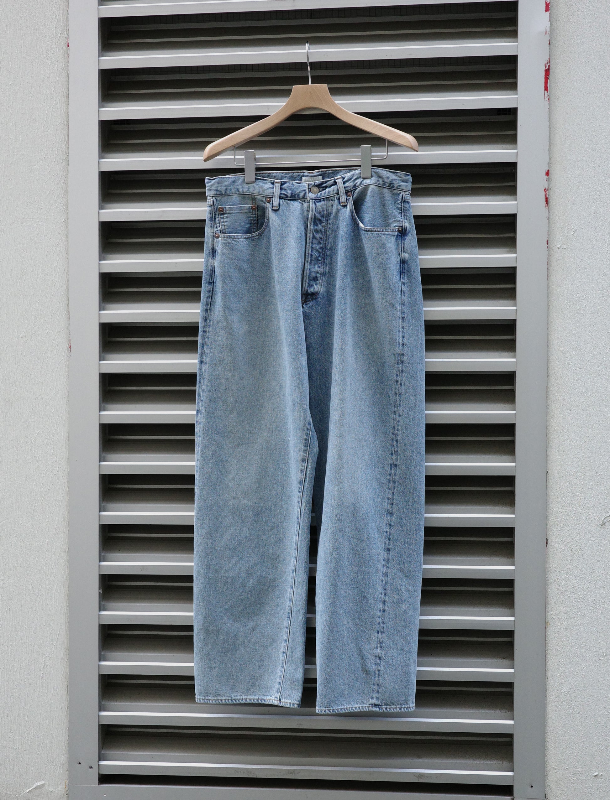 ULTERIOR Vintage Washed Selvedge Denim 5P Pants Faded Blue