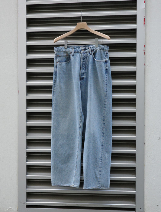 ULTERIOR Vintage Washed Selvedge Denim 5P Pants Faded Blue