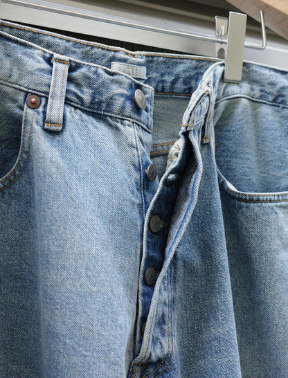 ULTERIOR Vintage Washed Selvedge Denim 5P Pants Faded Blue