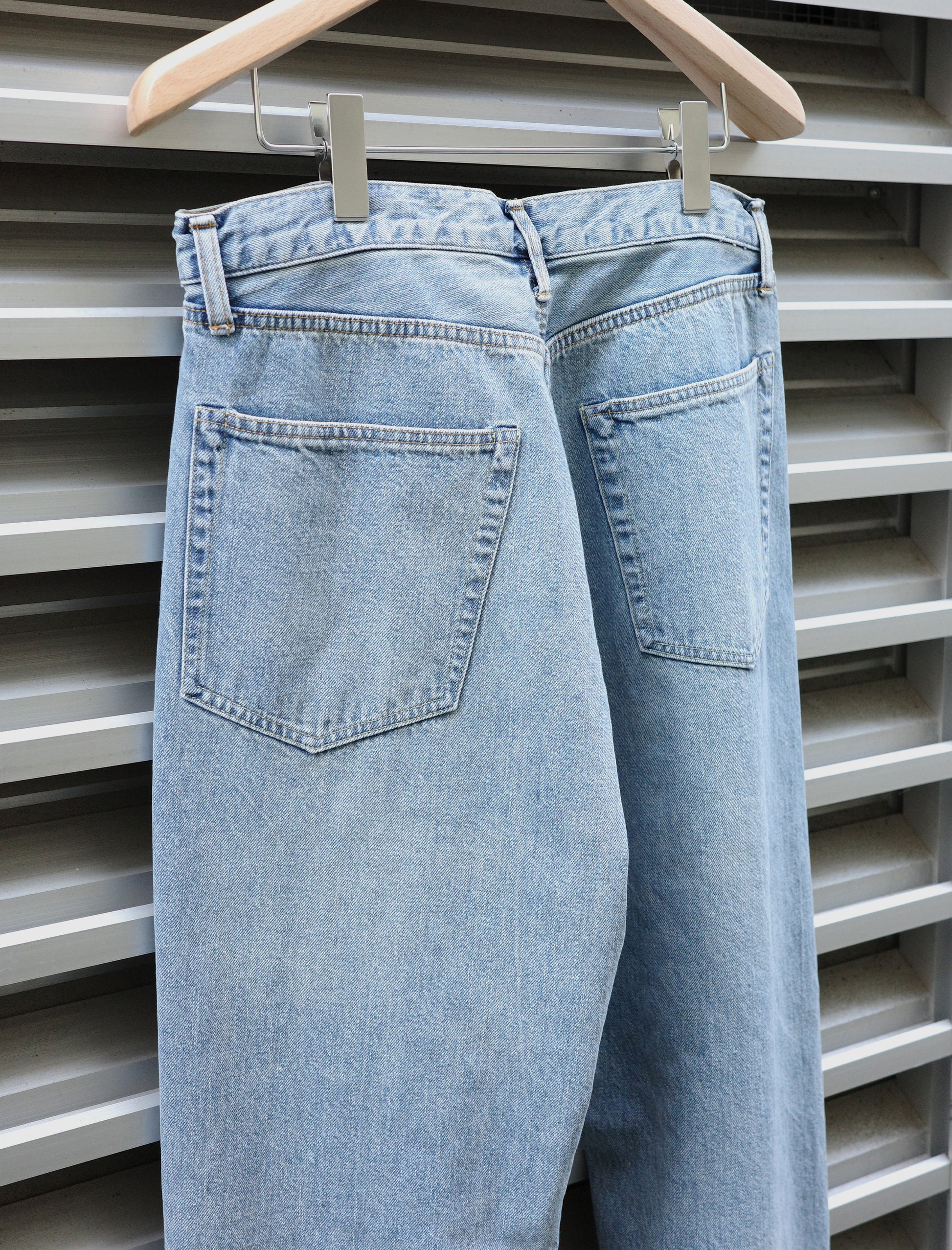 ULTERIOR Vintage Washed Selvedge Denim 5P Pants Faded Blue