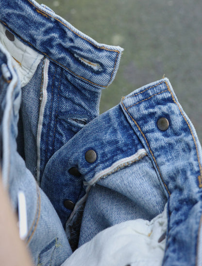 ULTERIOR Vintage Washed Selvedge Denim 5P Pants Faded Blue