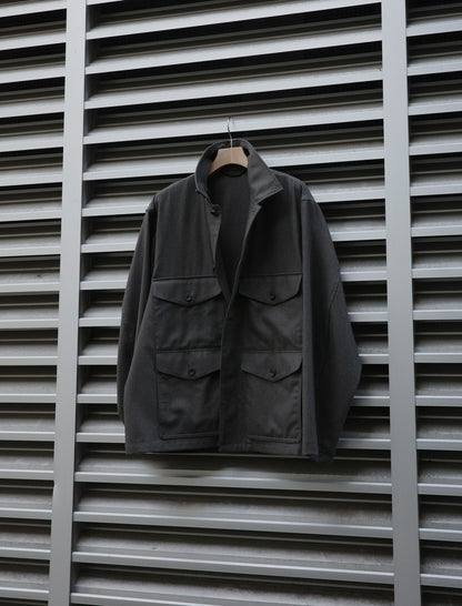 ULTERIOR W/Cash Panama Cloth Hunting Jacket - Dust Grey